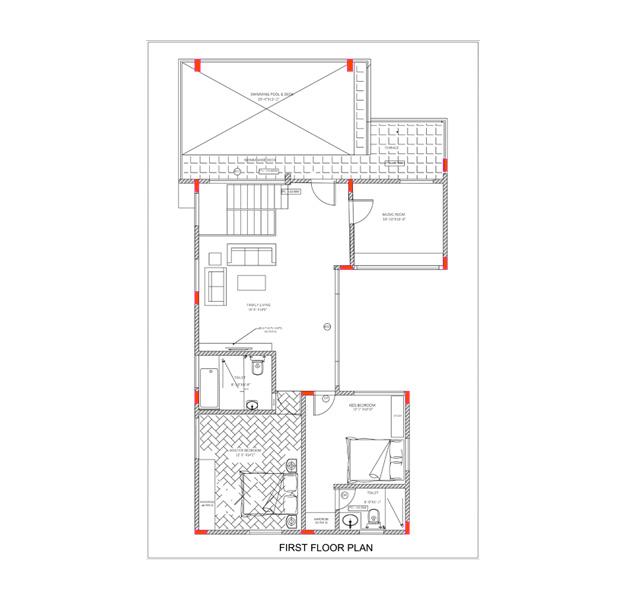 40x60 South face vastu house plan